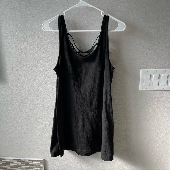 Xhilaration Tops - 5/$20 Black Tank Top with Lace Back